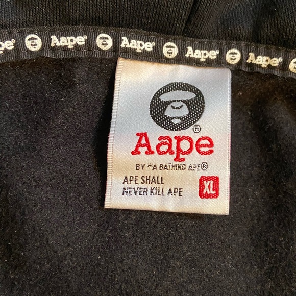 Black bape varsity jacket